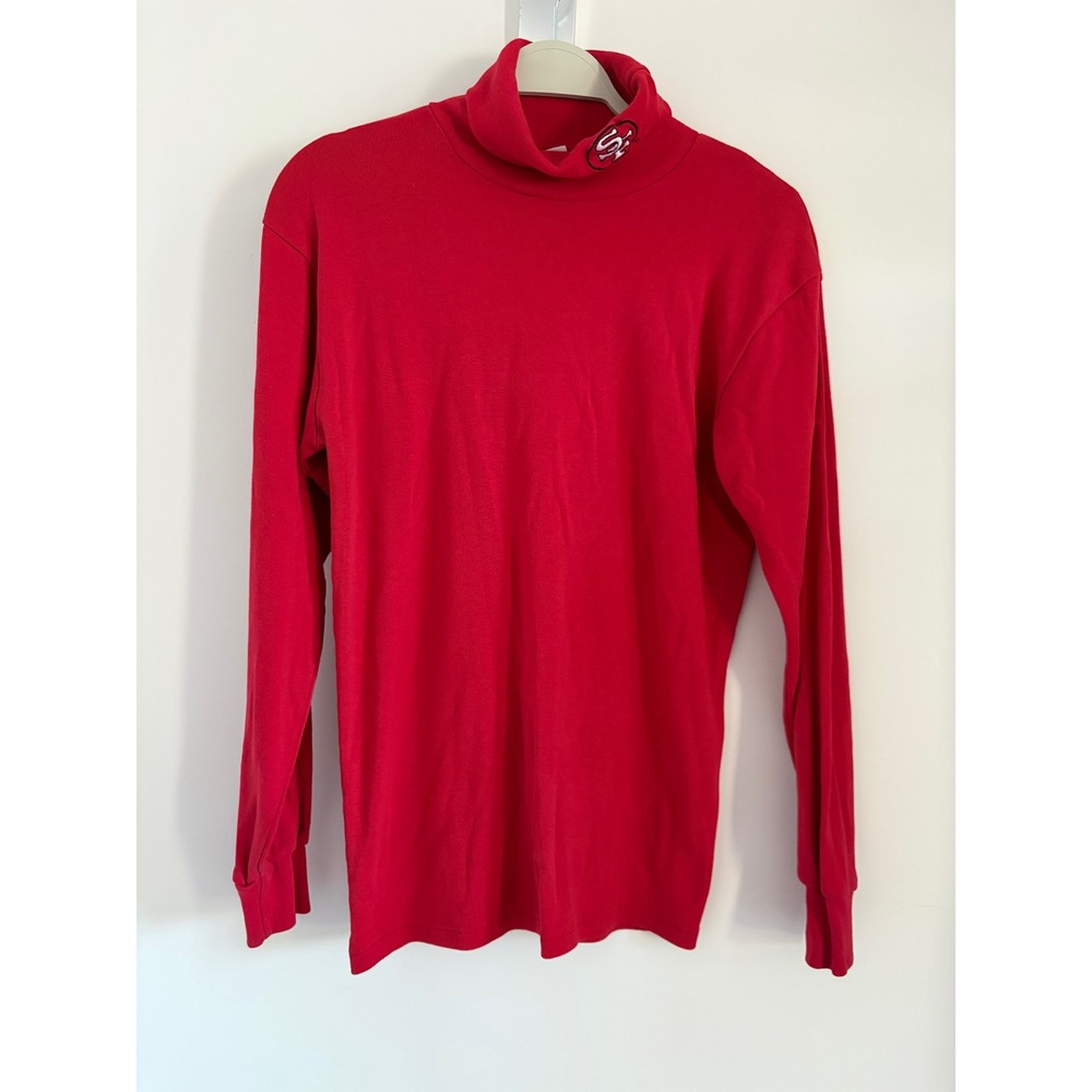 Vintage Rare Majestic San Francisco 49ers Turtleneck Red LSF Logo Mens Large USA